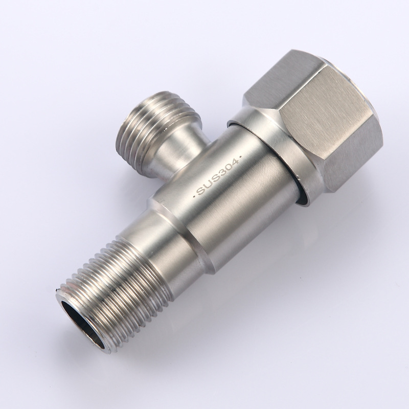 Valvă unghiulară din oțel inoxidabil 304 SUS0133, deschidere rapidă, apă caldă și rece, pentru sistem de duș, 18 mm diametru interior, conexiune filetată