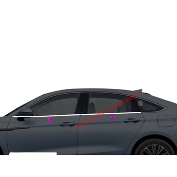 Bandă decorativă pentru marginea ferestrei pentru Chery Arrizo 8 și Fengyun A8 – Oțel inoxidabil, decor auto pentru uși și ferestre