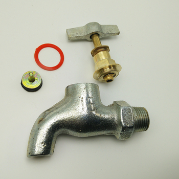 Kran od lijevanog željeza s galvaniziranim premazom, jednostrukim upravljanjem, tlak 1,6 MPa, maksimalna temperatura 80°C