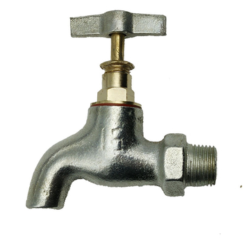 Kran od lijevanog željeza s galvaniziranim premazom, jednostrukim upravljanjem, tlak 1,6 MPa, maksimalna temperatura 80°C