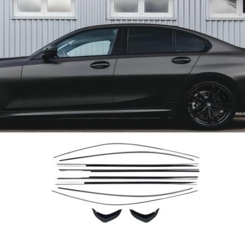 Bandă decorativă pentru geamuri și uși pentru BMW iX3, Seria 5, i3, X1 — oțel inoxidabil, finisaj titan