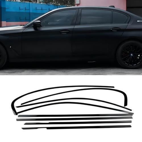 Bandă decorativă pentru geamuri și uși pentru BMW iX3, Seria 5, i3, X1 — oțel inoxidabil, finisaj titan