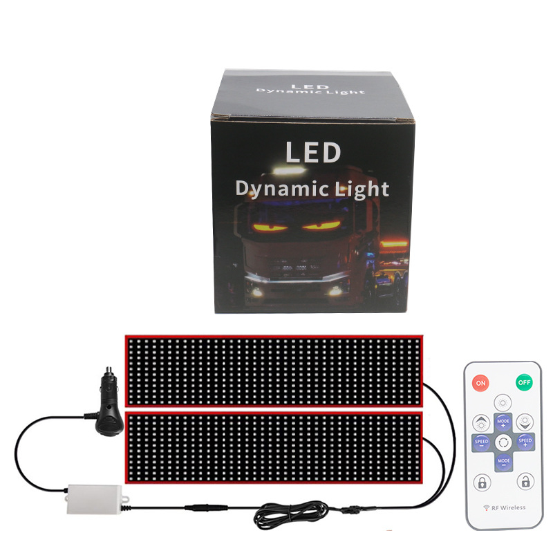 Εσωτερικό φως αυτοκινήτου με ευέλικτη RGB οθόνη – σχέδιο ματιού διαβόλου, 12–24V, 5W, υλικό LED+PV+gel σιλικόνης