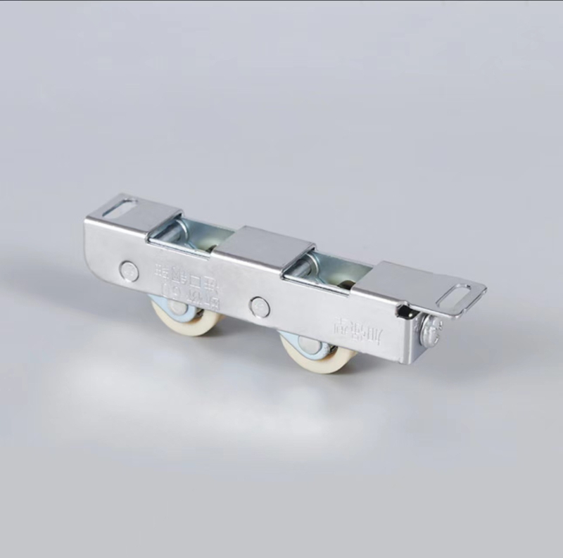 Roată cu role pentru uși și ferestre — oțel inoxidabil, diametru exterior 24 mm, ax 19 mm, rază a canelurii pentru frânghie 10 mm, sarcină maximă 50