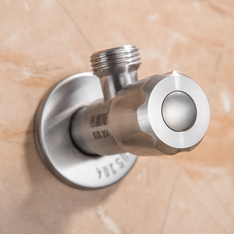 Valvă triunghiulară cu trei căi pentru WC și boiler, din oțel inoxidabil 304, montaj încastrat în perete, model XMS-1002, Ø15 mm, presiune 1.0 MPa