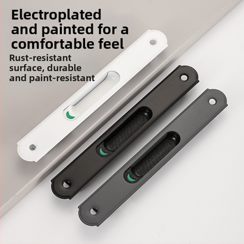 Zámok s háčikom z nerezovej ocele, guľatá hlava, jednostranný a obojstranný, elektrolyticky pokovovaný povrch, pre balkónové posuvné dvere