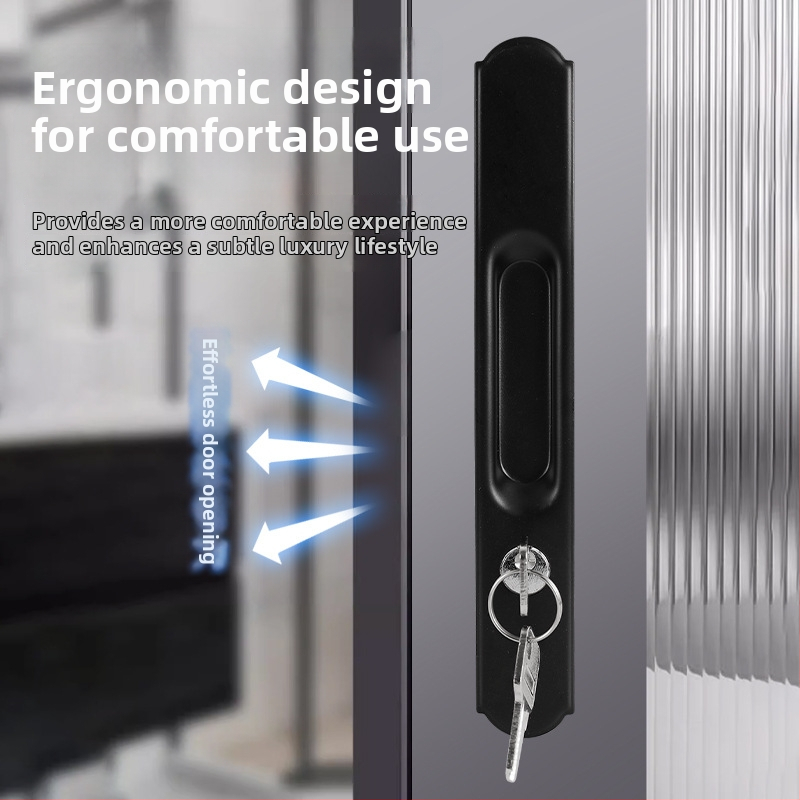 Zámok s háčikom z nerezovej ocele, guľatá hlava, jednostranný a obojstranný, elektrolyticky pokovovaný povrch, pre balkónové posuvné dvere