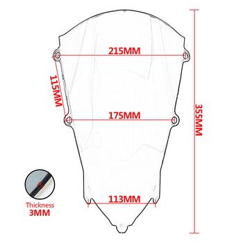 ABS plastični prednji štitnik za Honda CBR250RR 2023-2025 – podignuti trkački štitnik