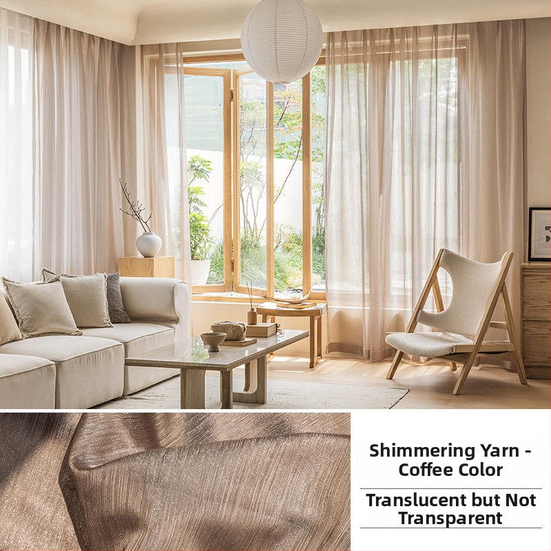 Poliesterske prozirne zavjese — poluotamnjenje 40–70% · moderan minimalistički stil · dekorativno, za prozore od poda do stropa (Bay prozori i ostali)