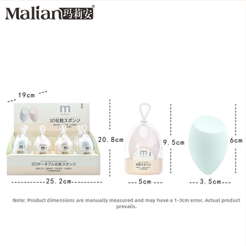 Marian 3D kozmetické vajíčko, hydrofilný polyuretán makeup špongia, kapkovitý tvar