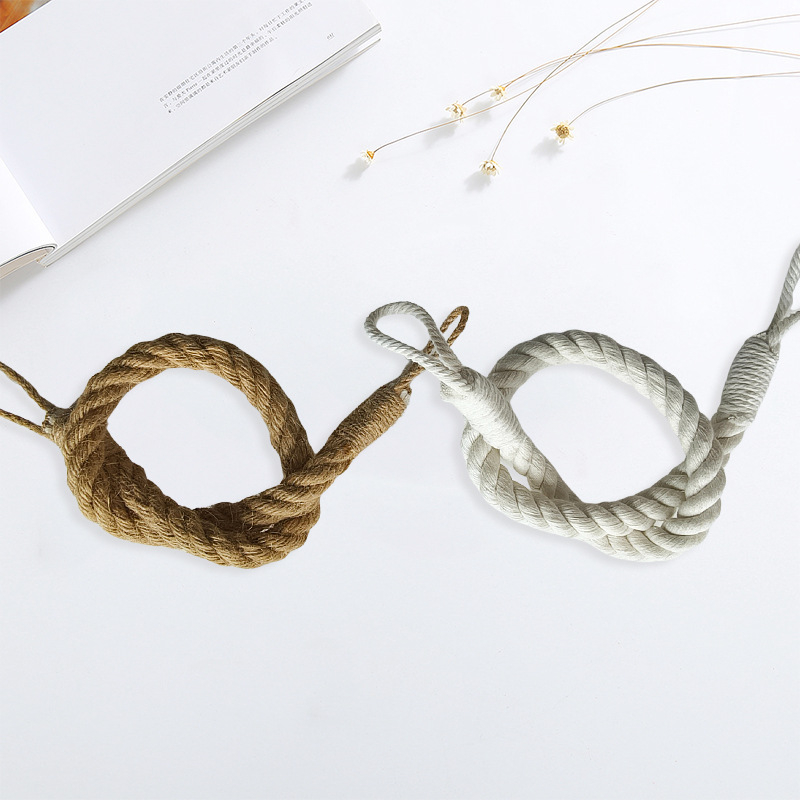 Завръзки за пердета, ръчно тъкани памучно‑ленени въжета, модел YCL021, марка Yichenlong, стил Нордик