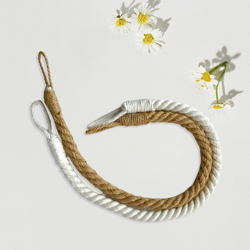 Завръзки за пердета, ръчно тъкани памучно‑ленени въжета, модел YCL021, марка Yichenlong, стил Нордик