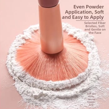 8-брой четки за грим за начинаещи с преносим кожен несесер за съхранение на пълен набор козметични инструменти — марка Friendly, произход Yiwu