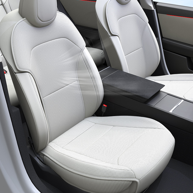 Zaštitna jastučnica za sjedalo Tesla Model Y — memory foam punjenje, PU površina, prozračna, set,Originalni stil