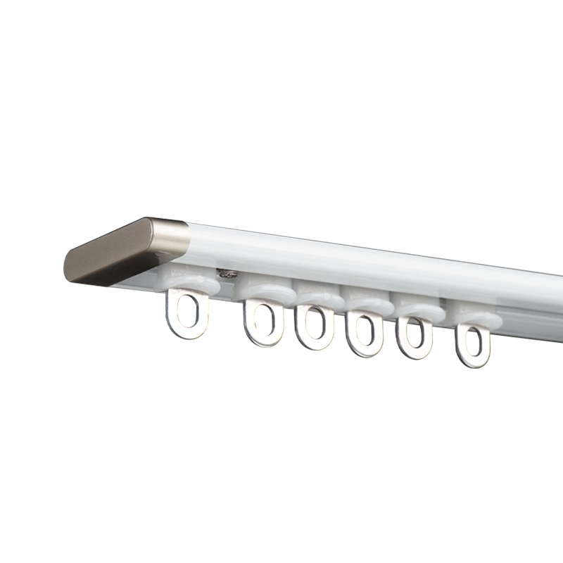 Wr676 șină pentru perdea, aliaj de aluminiu, montaj superior, tip pentru agățare, stil modern minimalist
