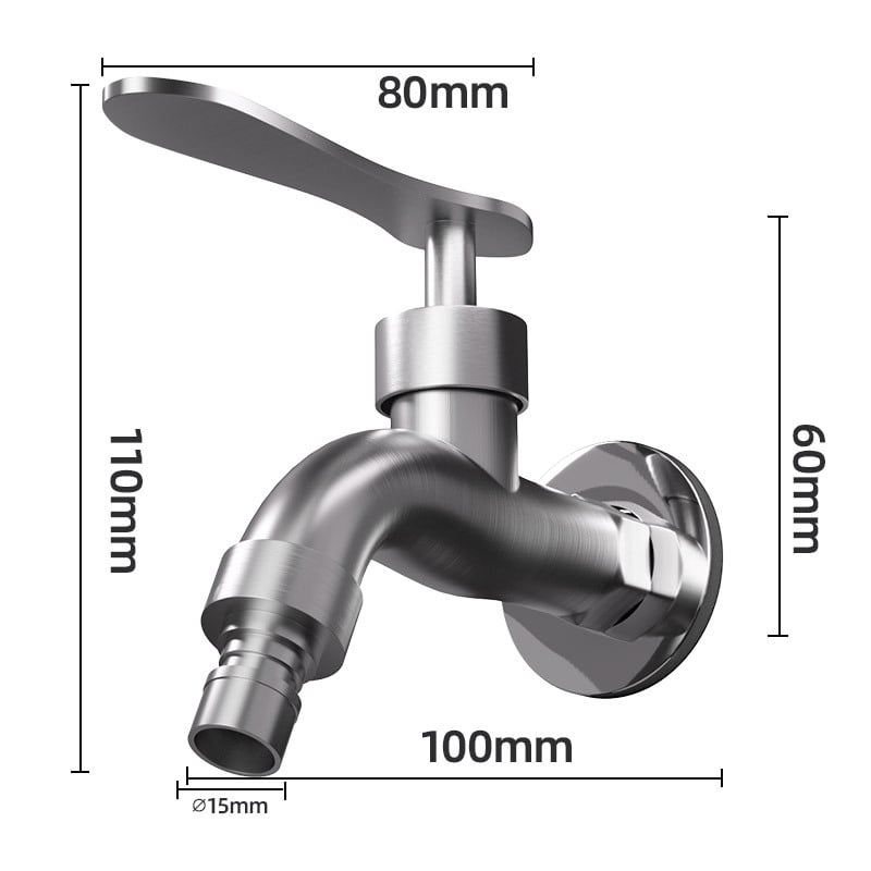 Kuhinja slavina - Marka Lesso, Model LS022005, Materijal: nehrđajući čelik, Način otvaranja: spiralni, Promjer ulaza/izlaza: 4