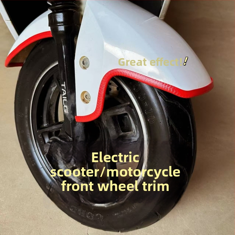 Univerzálny ochranný pruh blatníka pre elektrické skútre, motorky a trojkolesové vozidlá – PVC samolepiaci, protiškrabavý, dekoratívny okraj