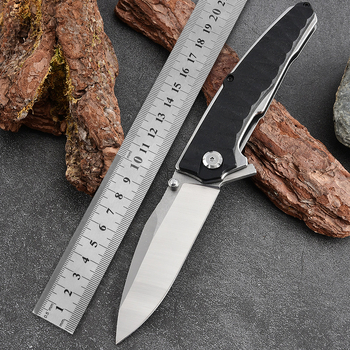 Sklopivi džepni nož s oštricom od D2 čelika, otvaranje uz pomoć ležaja, drška od ABS-a i nehrđajućeg čelika