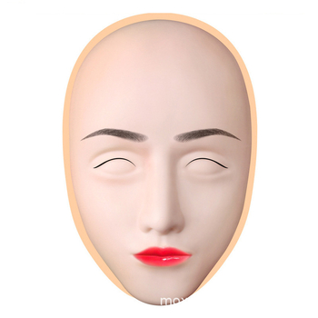 Piele de practică facială din silicon, cu textură 5D și bază detașabilă, pentru practică de tatuaj la sprâncene