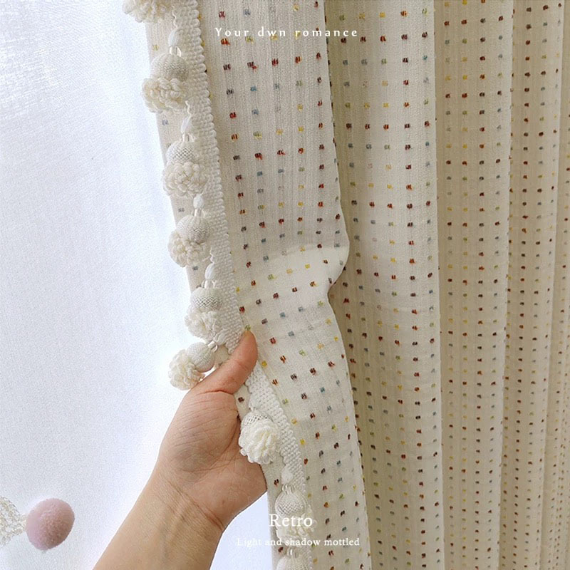 Corturi pentru camera copiilor — poliester, jacquard, umbrire semipătrunzătoare 40-70%, potrivite pentru ferestre bay window și ferestre standard