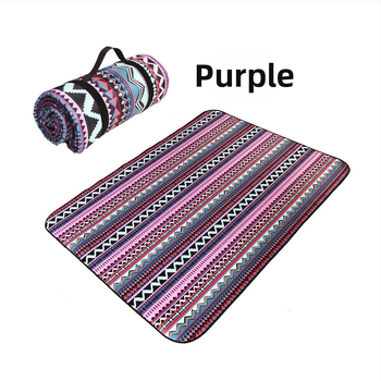 Etno štýlová vonkajšia podložka proti vlhkosti – na pikniky a kempovanie, polyesterová tkanina, vodotesný vrstvený obal z hliníkovej fólie