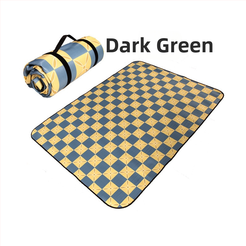 Etno štýlová vonkajšia podložka proti vlhkosti – na pikniky a kempovanie, polyesterová tkanina, vodotesný vrstvený obal z hliníkovej fólie