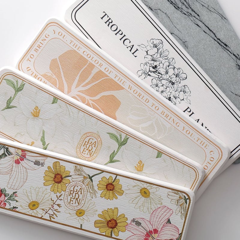 Τετράγωνος πάτος μπάνιου από διοταμίτης πηλό, απορροφητικό, με αποθήκευση οδοντόβουρτσας-σαπουνιού, φλοράλ μοτίβο, γρήγορο στέγνωμα