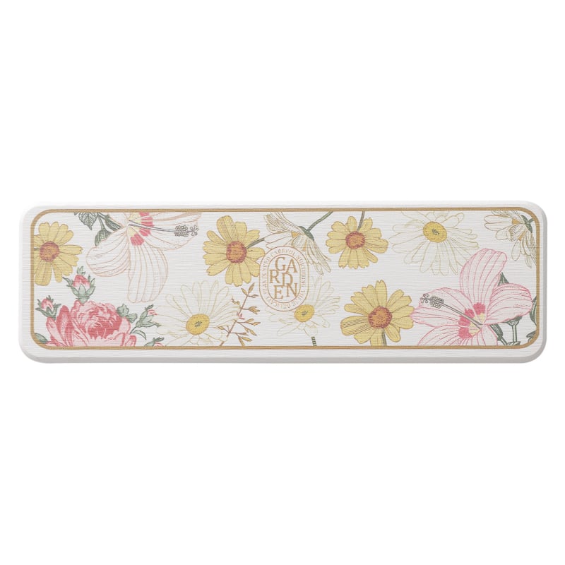 Τετράγωνος πάτος μπάνιου από διοταμίτης πηλό, απορροφητικό, με αποθήκευση οδοντόβουρτσας-σαπουνιού, φλοράλ μοτίβο, γρήγορο στέγνωμα