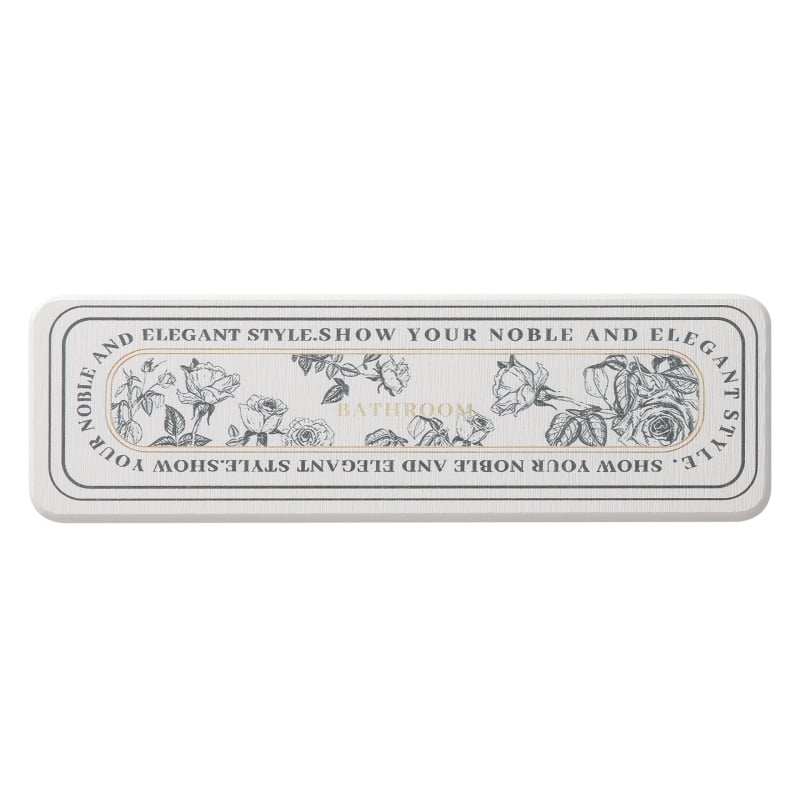 Τετράγωνος πάτος μπάνιου από διοταμίτης πηλό, απορροφητικό, με αποθήκευση οδοντόβουρτσας-σαπουνιού, φλοράλ μοτίβο, γρήγορο στέγνωμα