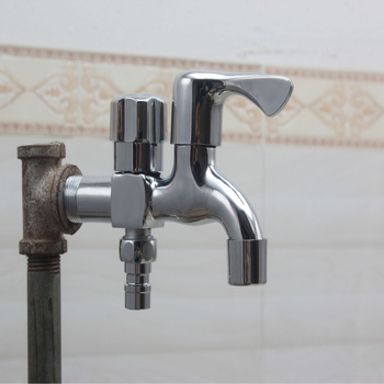Robinet pentru mașina de spălat — corp din cupru, robinet amestecător, miez din cupru, deschidere spirală, potrivit pentru mașina de spălat