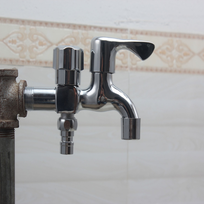 Robinet pentru mașina de spălat — corp din cupru, robinet amestecător, miez din cupru, deschidere spirală, potrivit pentru mașina de spălat