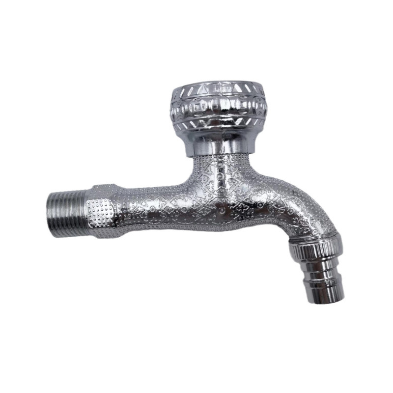 Zidni ventil za perilicu rublja, europski retro stil, brzo otvaranje, ukrasni reljefi • 0–90°C • 0,8 MPa • cinkova legura • keramički disk ventil • promjer sjedalice ventila 20 mm