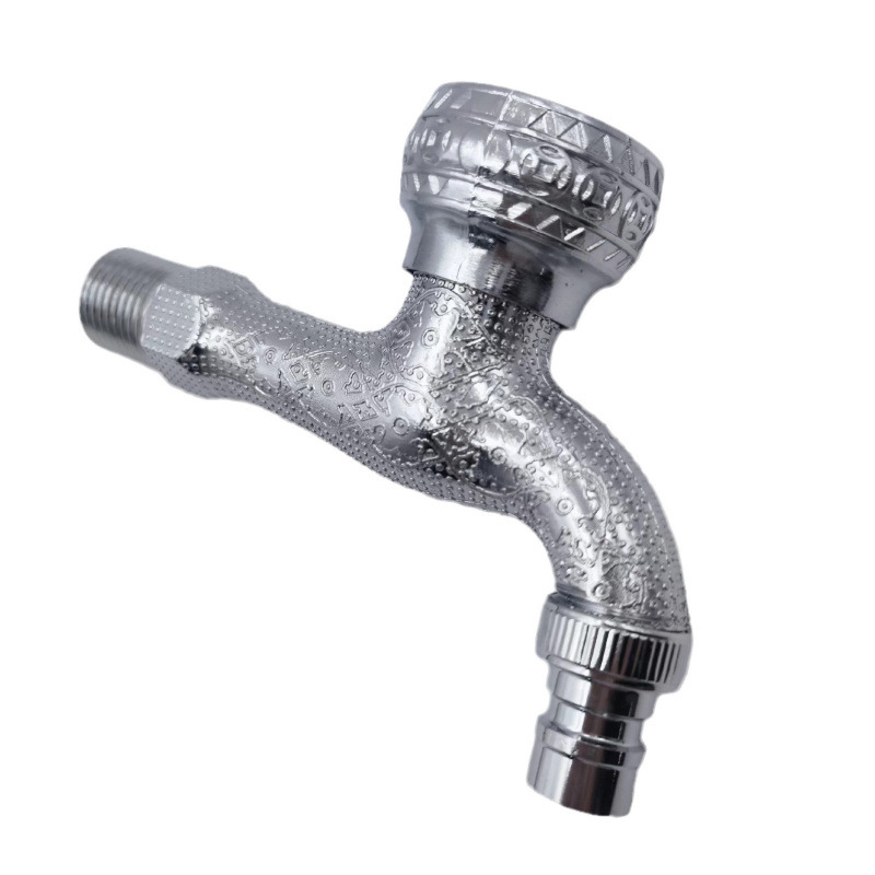 Zidni ventil za perilicu rublja, europski retro stil, brzo otvaranje, ukrasni reljefi • 0–90°C • 0,8 MPa • cinkova legura • keramički disk ventil • promjer sjedalice ventila 20 mm