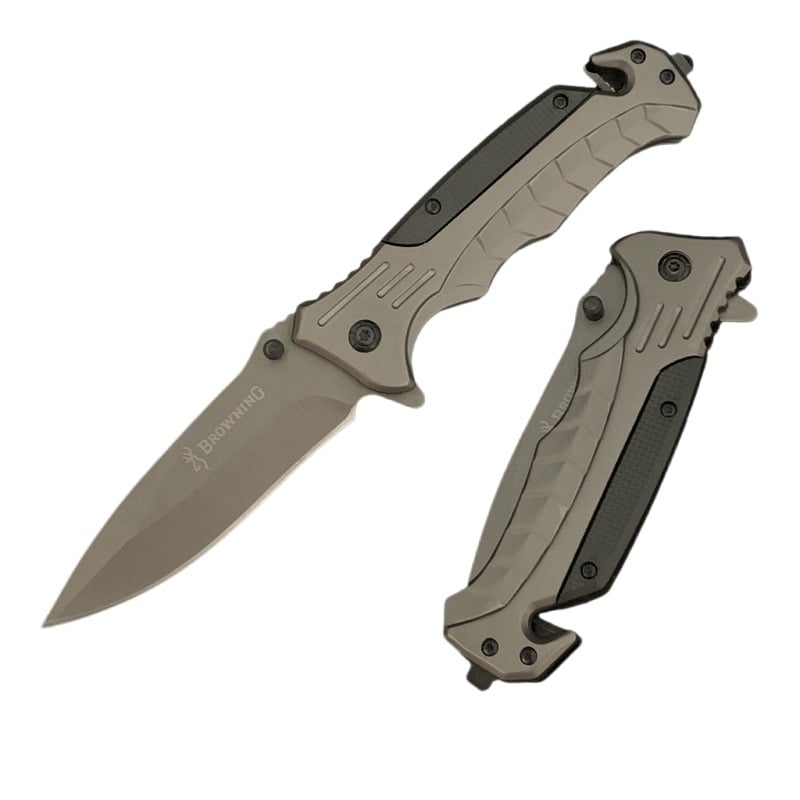 Ou Zhen vanjski sklopivi nož za kampiranje i preživljavanje, nehrđajući čelik, brzo otvaranje, taktički nož