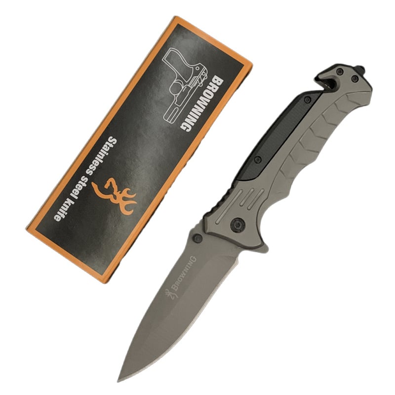 Ou Zhen vanjski sklopivi nož za kampiranje i preživljavanje, nehrđajući čelik, brzo otvaranje, taktički nož