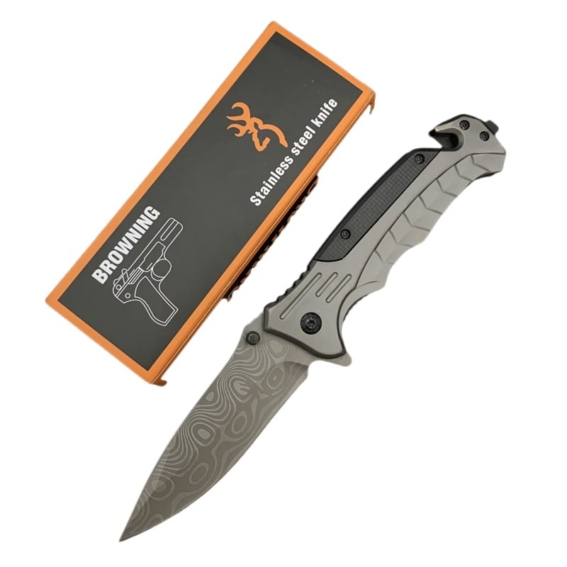 Ou Zhen vanjski sklopivi nož za kampiranje i preživljavanje, nehrđajući čelik, brzo otvaranje, taktički nož