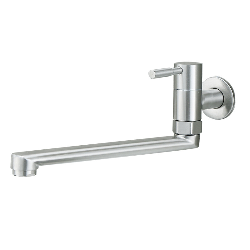 Robinet încastrat în perete, duză extinsă, doar rece, din oțel inoxidabil 304, rotativ