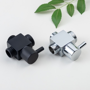 Distribuitor de duș din cupru, trei căi, intrare 1 către două ieșiri, stil modern minimalist, personalizabil