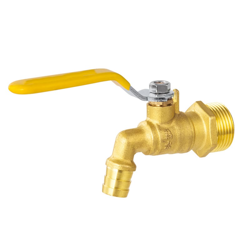 Brončani zavojni vodovodni izlaz s kugličnim ventilem, otporan na visoke temperature, ručno upravljanje, fiksni ugradnja, za kotlove za grijanje