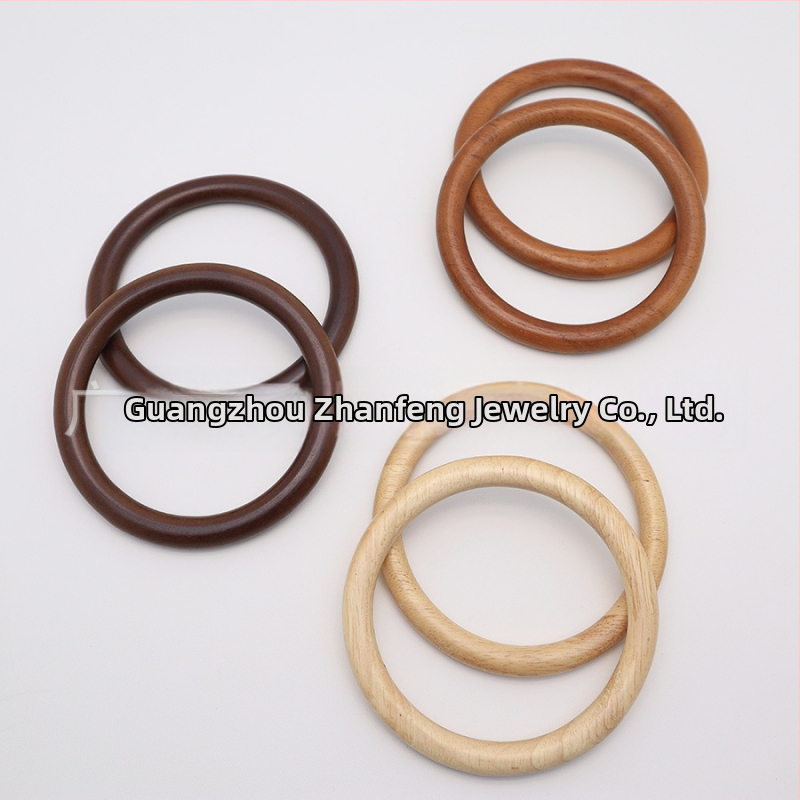 Tkaná taška s dreveným kruhovým držadlom, dubový materiál, jednofarebná, funkcia znižovania zaťaženia