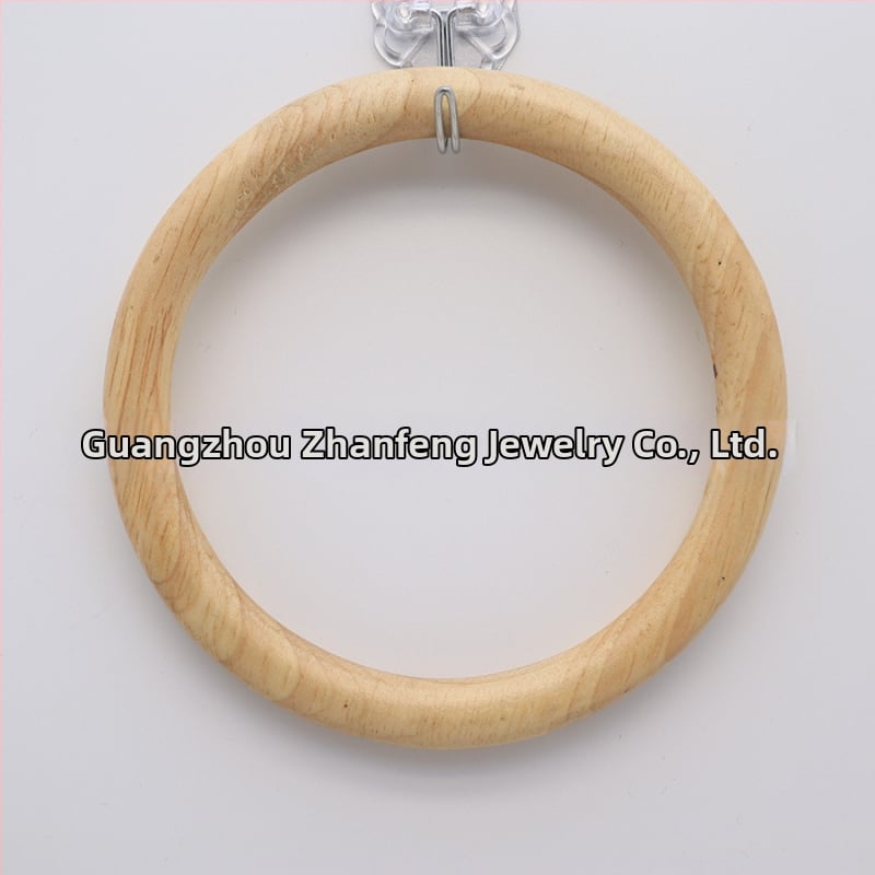 Πλεγμένη τσάντα με ξύλινο χερούλι σε σχήμα δαχτυλιδιού, δρύιμο υλικό, μονόχρωμη, λειτουργία μείωσης βάρους – αξεσουάρ αποσκευών