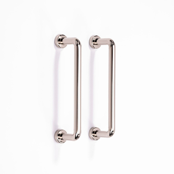 Mâner pentru dulapuri și uși de garderobă, din aliaj de zinc, cromat, stil modern minimalist, model 6658