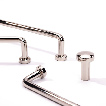 Mâner pentru dulapuri și uși de garderobă, din aliaj de zinc, cromat, stil modern minimalist, model 6658
