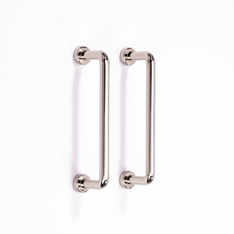 Mâner pentru dulapuri și uși de garderobă, din aliaj de zinc, cromat, stil modern minimalist, model 6658