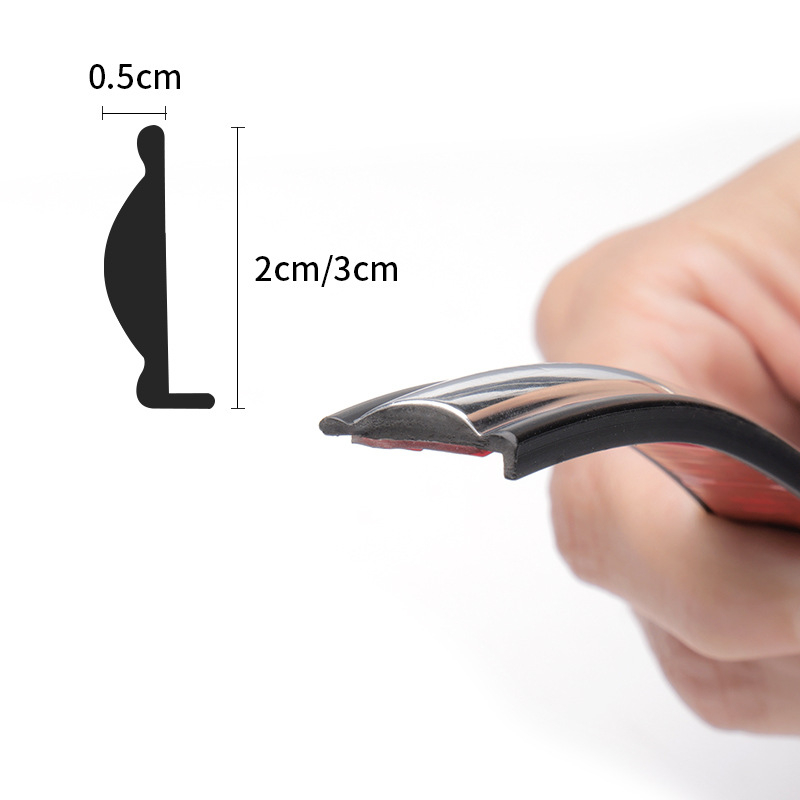 Protecție aripă universală pentru automobil, PVC, model electroplating, personalizabil, bandă anti-zgârieturi