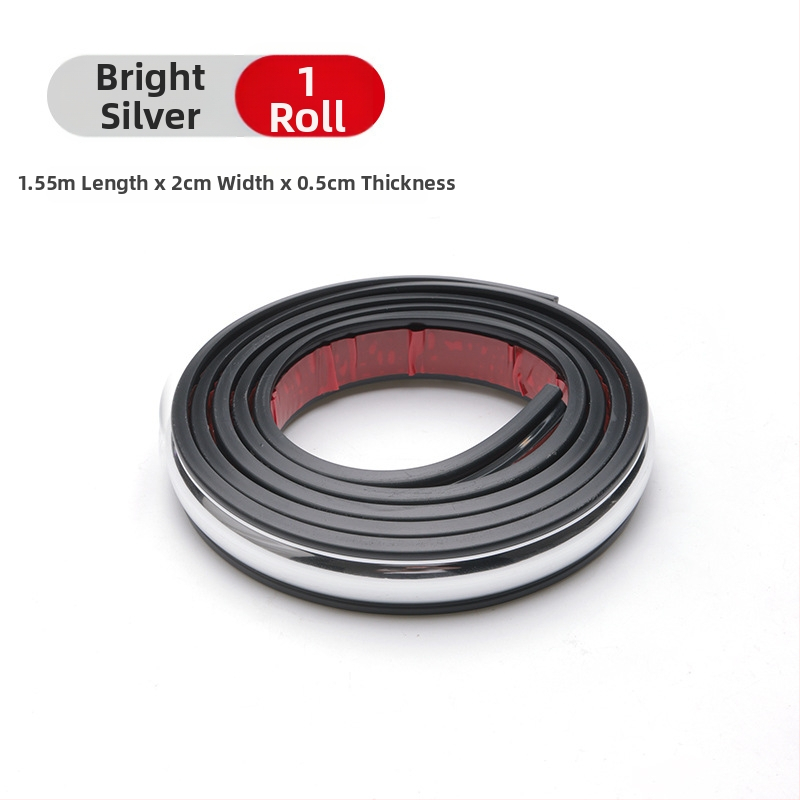 PVC ochranný pás na blatník auta, univerzálny, model elektroplating, prispôsobiteľný, pás proti škrabaniu