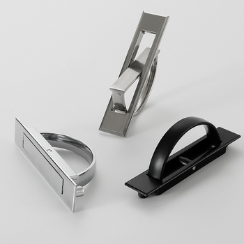 Ugrađena skrivena okretna ručka za namještaj – moderni minimalistički stil, model 8906; materijali: aluminijska legura, cinkova legura; proces: injekcijsko oblikovanje