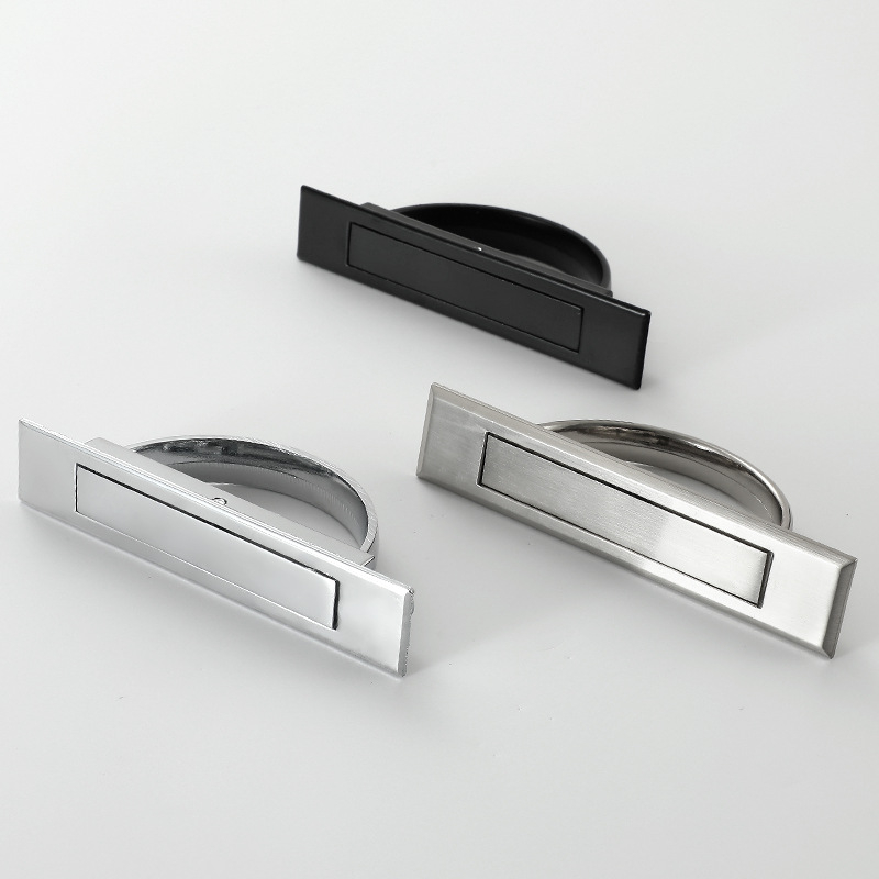Ugrađena skrivena okretna ručka za namještaj – moderni minimalistički stil, model 8906; materijali: aluminijska legura, cinkova legura; proces: injekcijsko oblikovanje