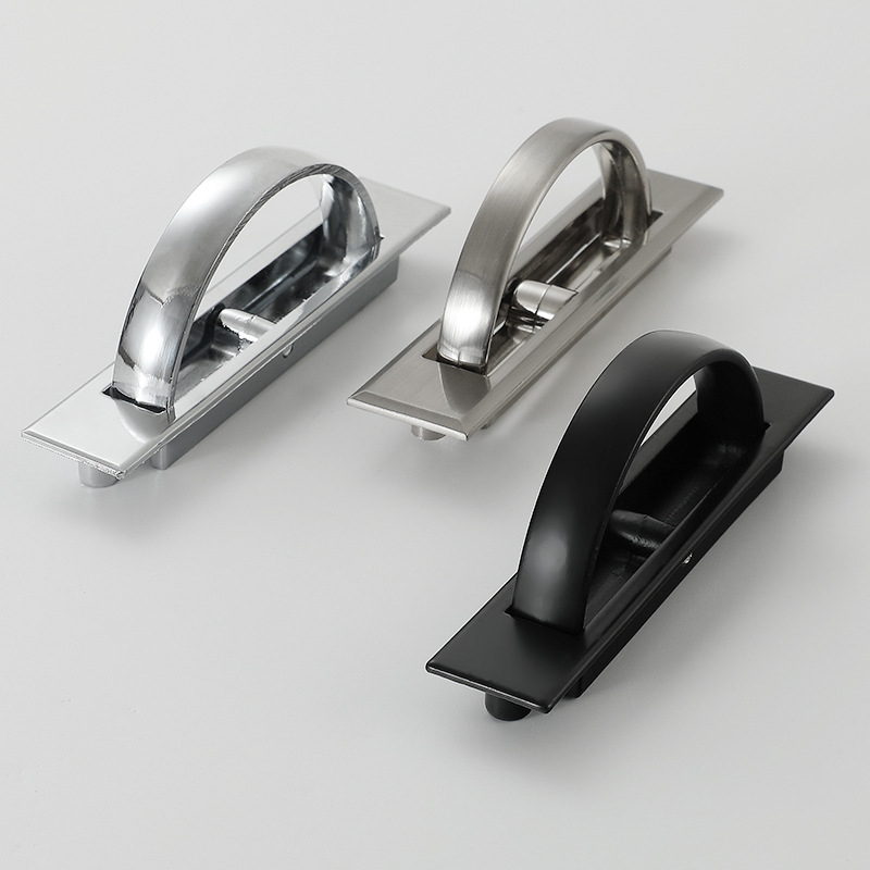 Ugrađena skrivena okretna ručka za namještaj – moderni minimalistički stil, model 8906; materijali: aluminijska legura, cinkova legura; proces: injekcijsko oblikovanje