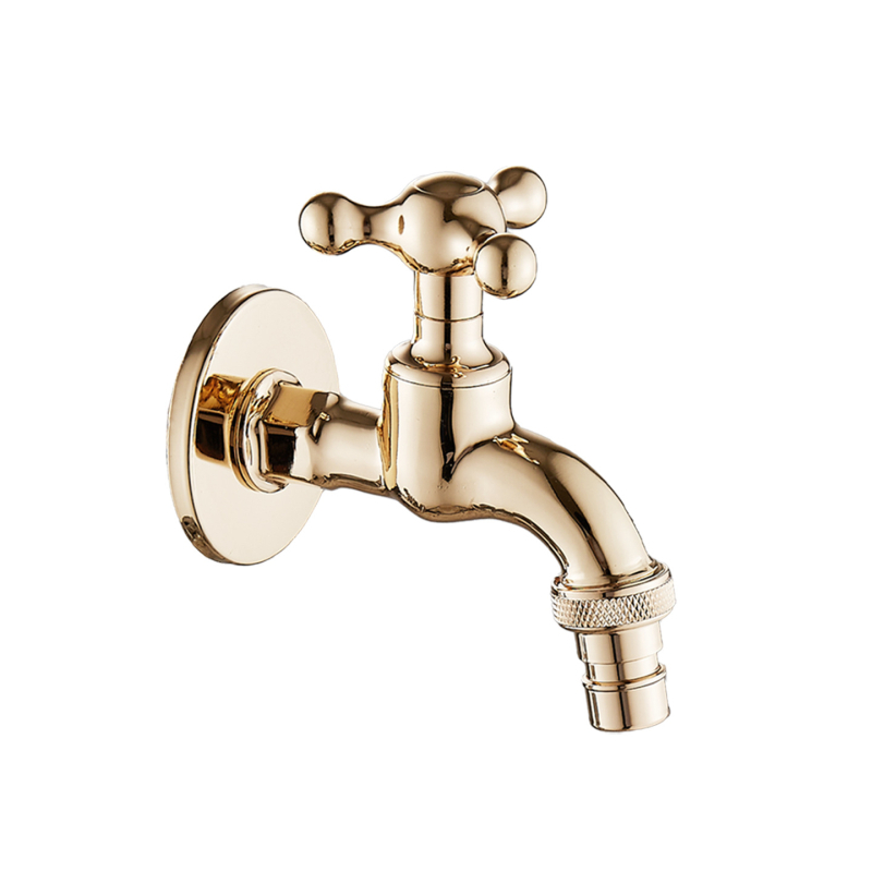 Robinet pentru mașina de spălat, din cupru pur, finisaj electroplatat, montaj în perete, conducte 1/2-inch, model XR6659